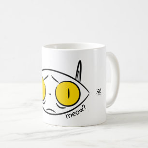 Sketch of an ugly cat or of a cute bat coffee mug