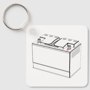 Sketch of automotive battery keychain