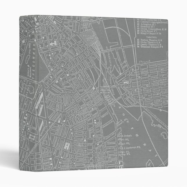 Sketch of Boston City Map Binder (Front/Spine)