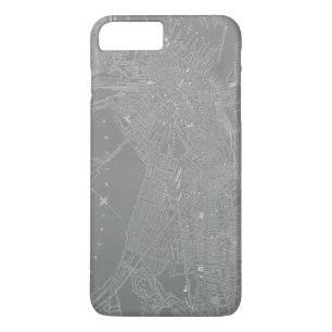 Sketch of Boston City Map iPhone 8 Plus/7 Plus Case