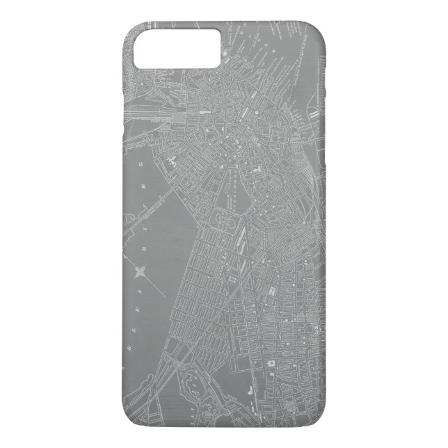 Sketch of Boston City Map Case-Mate iPhone Case (Back)