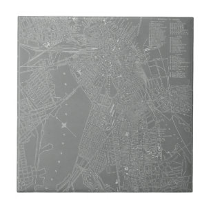 Sketch of Boston City Map Tile