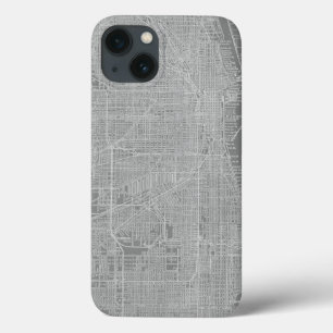 Sketch of Chicago City Map iPhone 13 Case