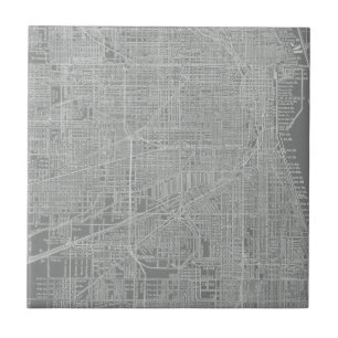 Sketch of Chicago City Map Tile