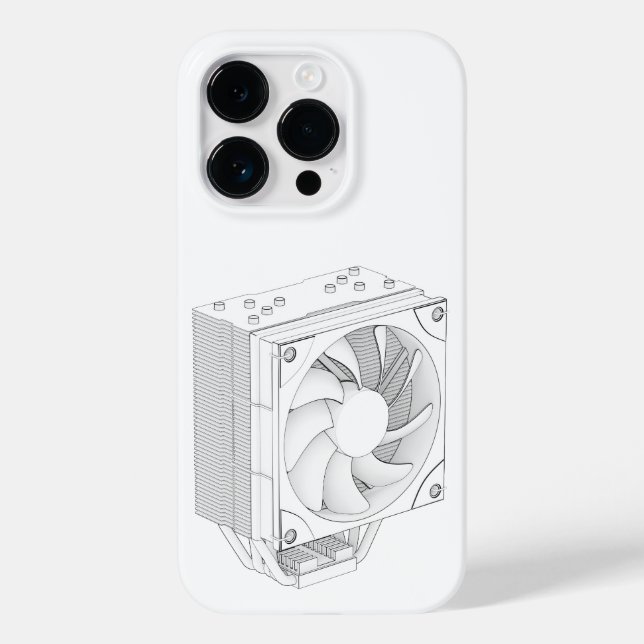 Sketch of computer processor cooler Case-Mate iPhone case (Back)