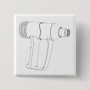 Sketch of electric industrial heat gun 2 inch square button