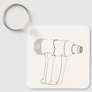 Sketch of electric industrial heat gun keychain