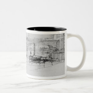 Sketch of London Bridge, 1860 Two-Tone Coffee Mug