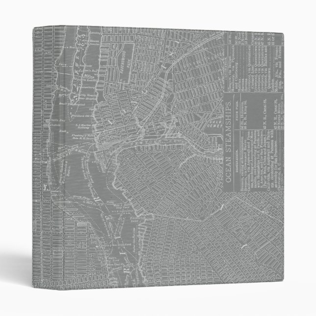 Sketch of New York City Map Binder (Front/Spine)