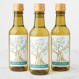 Sketch of Olive Tree Personalized Wine Label