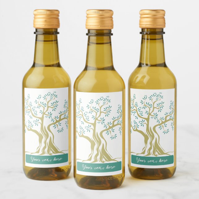 Sketch of Olive Tree Personalized Wine Label (Bottles)