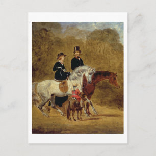 Sketch of Queen Victoria, The Prince Consort & HRH Postcard