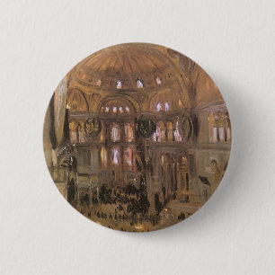 Sketch of Santa Sophia by John Singer Sargent 2 Inch Round Button