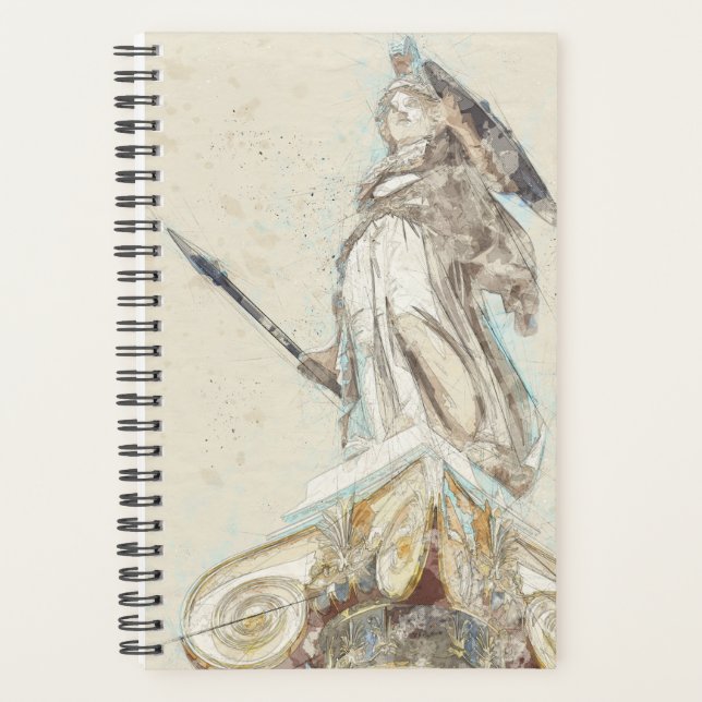 Sketch of Statue of Athena Planner – Ancient Greek (Front)