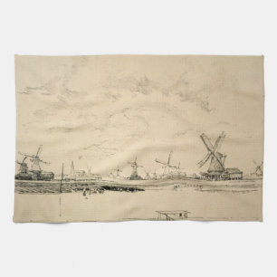 Sketch of Windmills Kitchen Towel