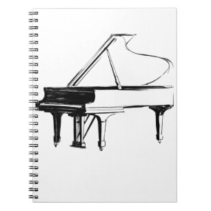 Sketch Piano Mug Notebook