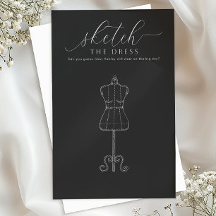 Sketch the Dress Bridal Shower Game – Black