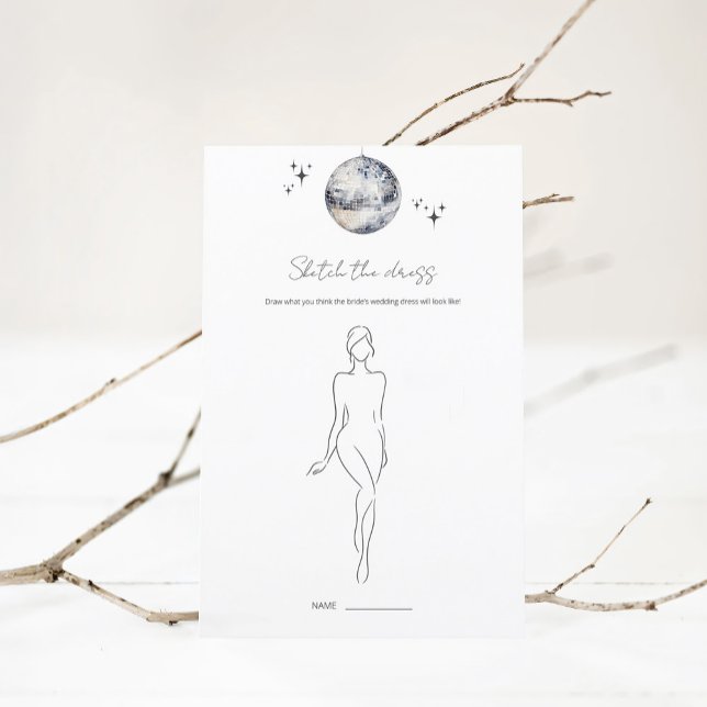 Sketch The Dress Disco Ball Bridal Shower Game (Creator Uploaded)