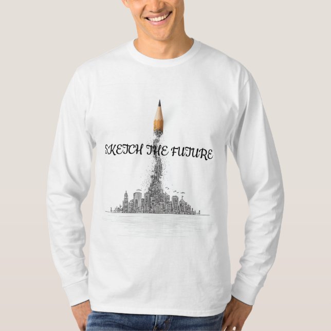 Sketch the Future Pencil to City Skyline Tee (Front)