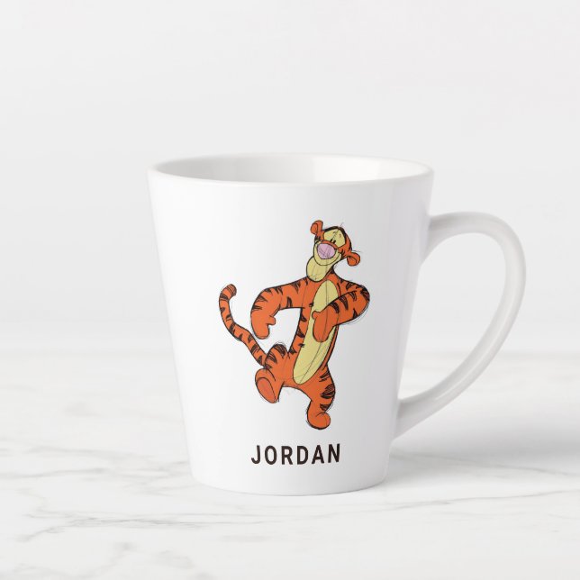 Sketch Tigger Latte Mug (Right)