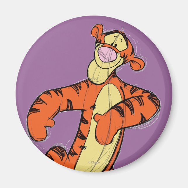 Sketch Tigger Magnet (Front)