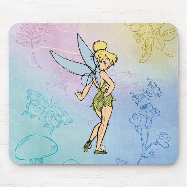 Sketch Tinker Bell 2 Mouse Pad (Front)