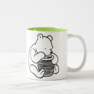 Sketch Winnie the Pooh 3 Two-Tone Coffee Mug