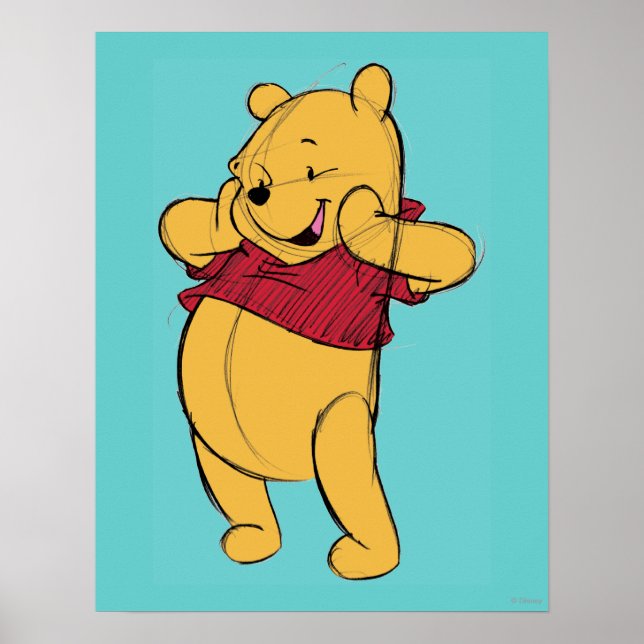 Sketch Winnie the Pooh Poster (Front)