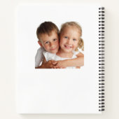 Sketchbook custom photo kids children typography notebook (Back)
