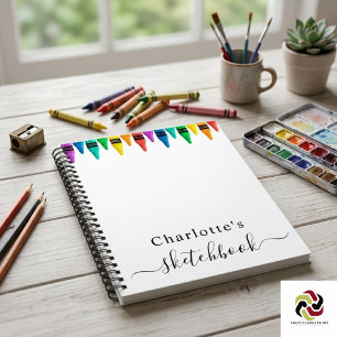 Sketchbook Holographic Pink Drips Girl  Notebook