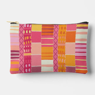 Sketchbook Marks-Textured Multicoloured Stripes Accessory Pouch