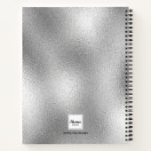 Sketchbook silver custom photo script monogram notebook (Back)