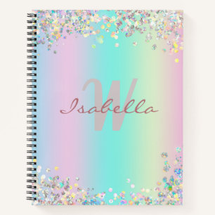 Sketchbook Unicorn Holographic Glitter Notebook