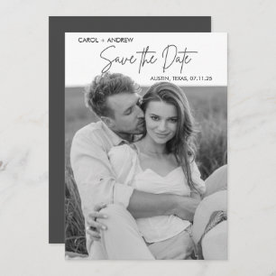 Sketched Announcement Photo Save the Date