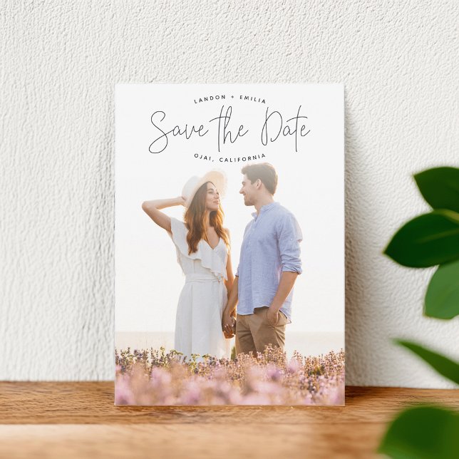 Sketched Announcement Vertical Photo Save the Date (Creator Uploaded)