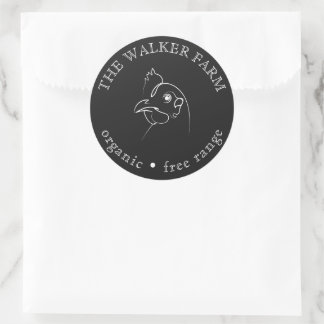 Sketched Chicken Farm Fresh Eggs  Classic Round Sticker
