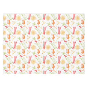 Sketched Cocktail Pattern Tablecloth