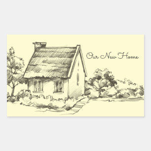 Sketched Cottage Scrapbook Sticker