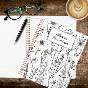 Sketched Country Wildflowers Planner