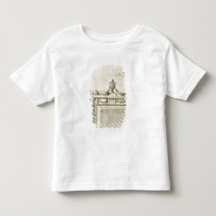 Sketched design for a fireplace (pen & ink and was toddler t-shirt