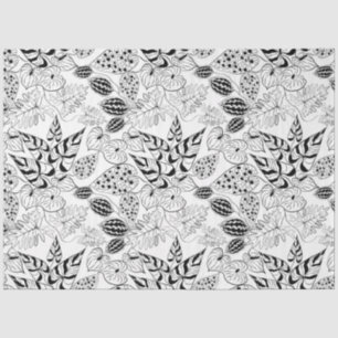 Sketched fairy fantasy leaves flowers plants mysti tissue paper