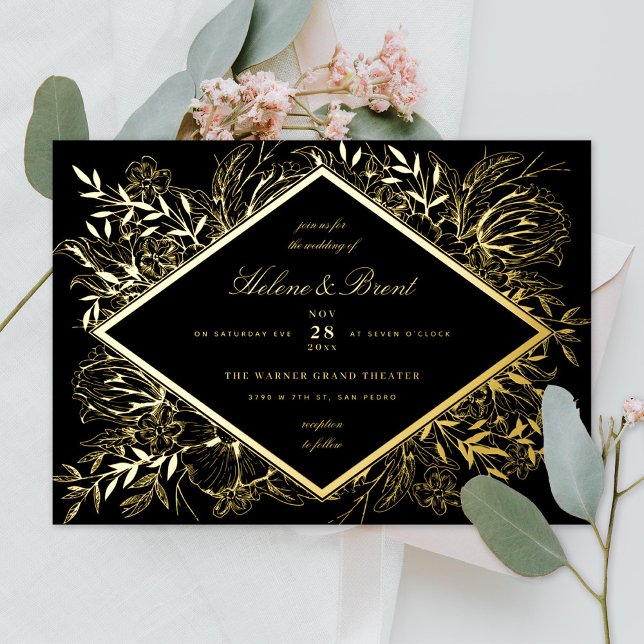 Sketched Floral Diamond Romantic Garden Champagne  (Creator Uploaded)