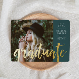 Sketched Foil Graduation Announcement   Jade