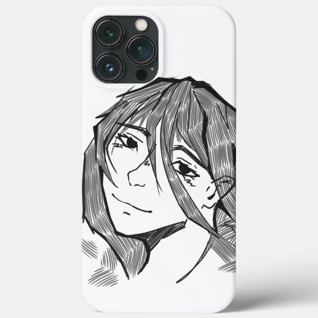 Sketched girl iPhone pro 13 Max cough Case-Mate iPhone Case (Back)