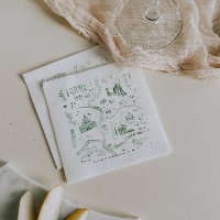 Sketched Illustrated Map of Italy | Wedding