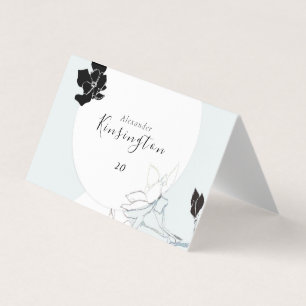 Sketched Magnolias Wedding Place Cards