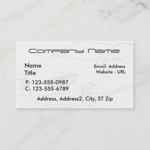 Sketched Mercedes Benz Business Cards