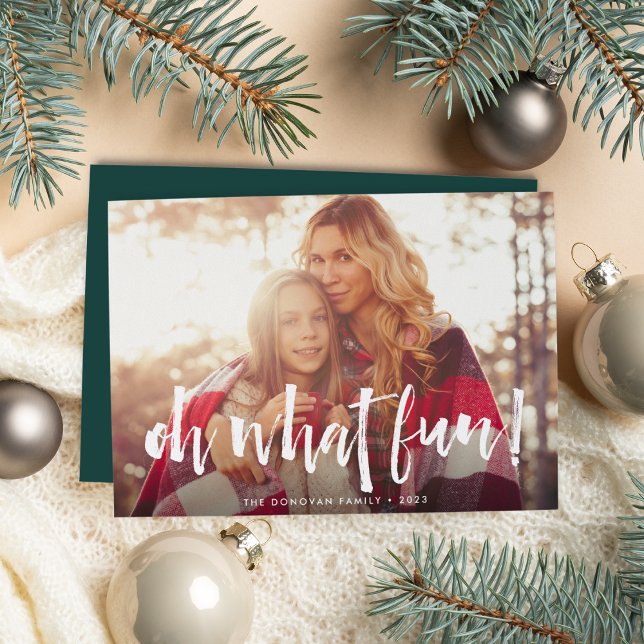 Sketched Overlay | Oh What Fun Photo Holiday Card (Creator Uploaded)
