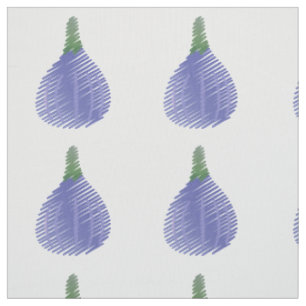 Sketched Purple Fig Fabric