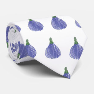 Sketched Purple Fig Tie